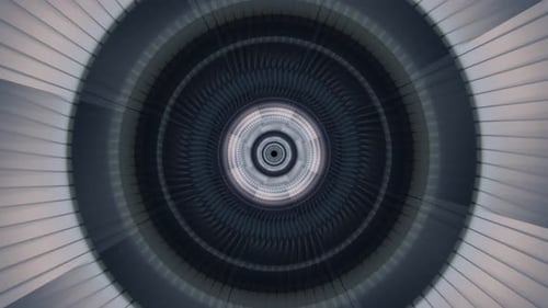 Futuristic Abstract Geometric Tunnel Loop Animation