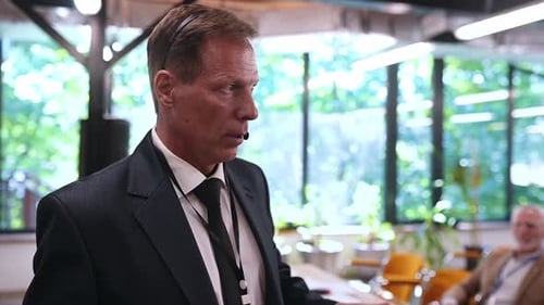 Video of a business conference meeting