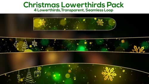Animated Christmas Lower Thirds Pack with Festive Icons