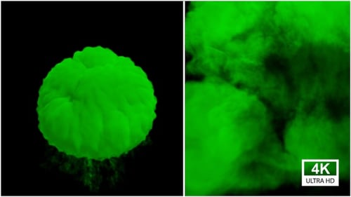 Green Smoke Explosion 4K