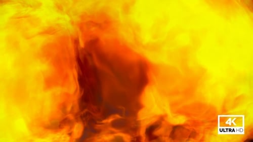 Powerful Fire Explosion Burst with Alpha Channel Transition