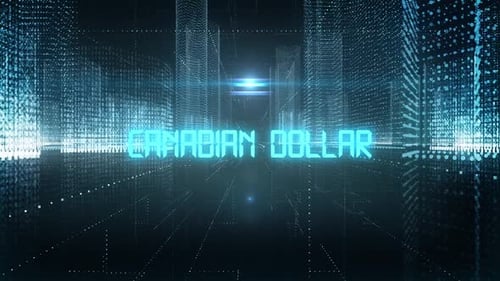 Skyscrapers Digital City Currency Canadian Dollar
