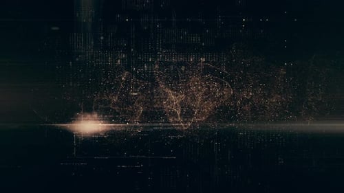 Futuristic Data Matrix Simulation Vertical Background 01