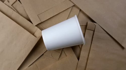 Paquete de papel Embalaje biodegradable desechable ecológico para productos, vaso de papel