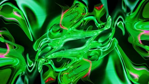 Green Color Abstract Liquid Motion Animated Background
