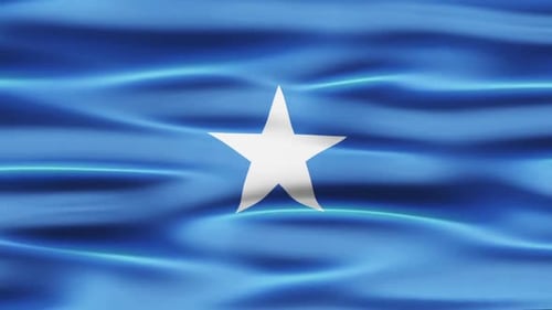 Fluid Waving Somalia Flag Motion Background