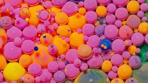 Colorful Orange Pink Bubbles Surface Wallpaper Themes Background Multicolor Space Universe Concept