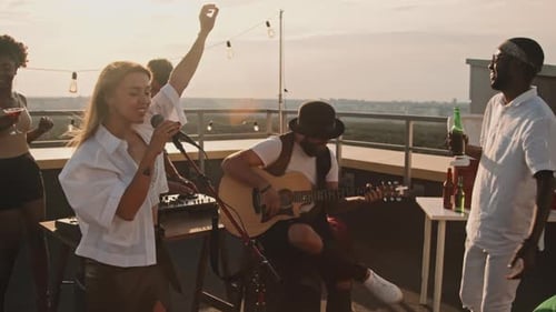 Live Music on Rooftop at Sunset