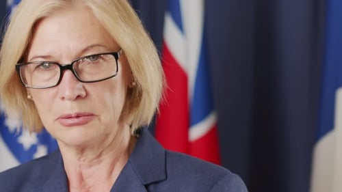 Close Up Portrait of Female Politician