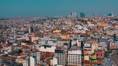 Vista aérea da Torre Galata de Istambul