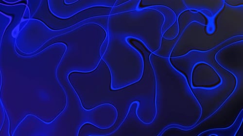 Abstract Glowing Blue Fluid Wavy Lines Seamless Loop Background