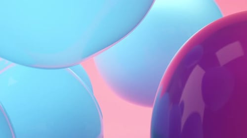 Abstract Fluid Glossy Spheres Background Loop