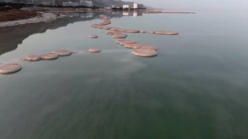 Aerial Footage of Dead Sea Coastline