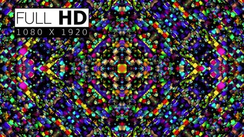 Seamless Looping Abstract Geometric Kaleidoscope Background