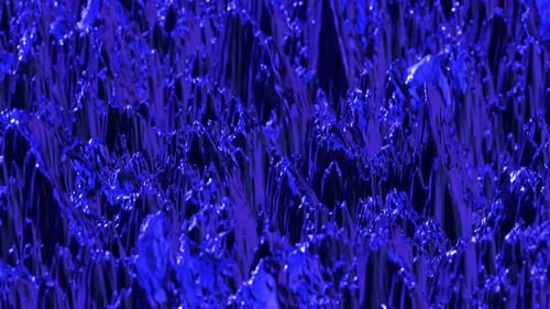 Abstract Shiny Blue Liquid Wave Background Loop