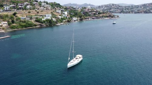 Aerial view of Sailboat.