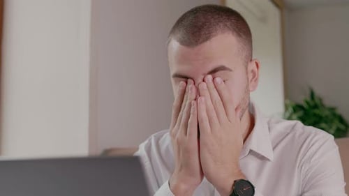 Office Worker Tired of the Stress of Work