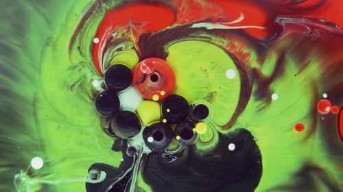 Abstract Paint Colors and Textures in Motion