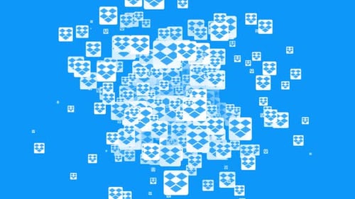 Abstract Geometric Shapes Floating and Rotating Background