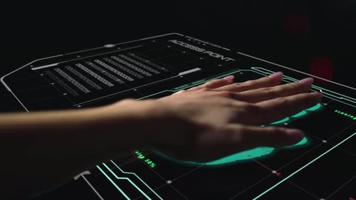Hand Scanning in a Futuristic Digital Interface