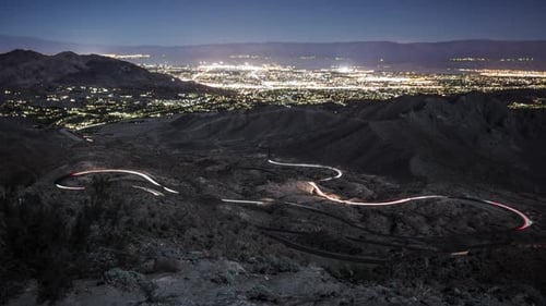 Time Lapse Winding Road Palm Springs