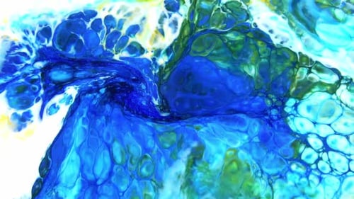 Psychedelic Color Spreading Paint Swirling