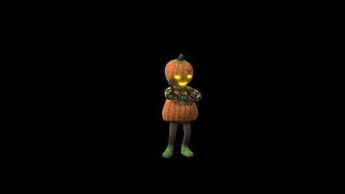 Pumpkin Girl Dance 8 — Halloween-