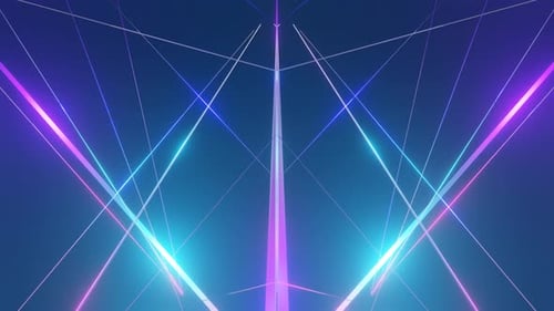 Neon Lines Abstract Geometric Background Seamless Loop