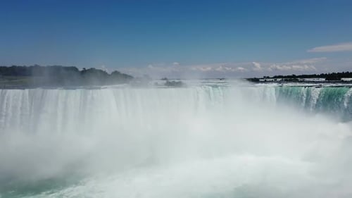 Niagara Falls. Top view on Horseshoe Falls from the Canadian side of the river.