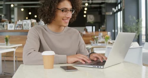 Man using laptop