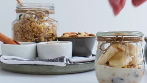 Slow Motion Healthy Breakfast