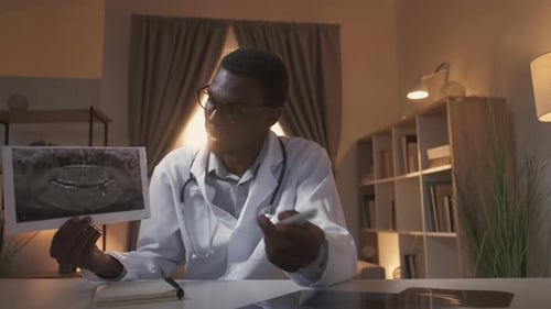 Doctor Explains Dental X-Ray in Office Setting