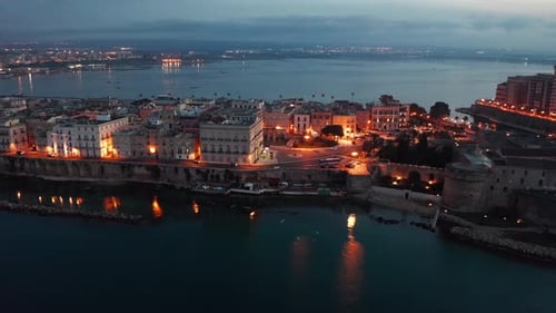 Aerial view of Taranto, Italy