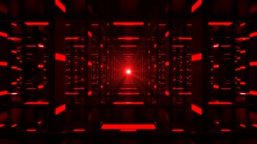 Red Abstract Corridor Loop