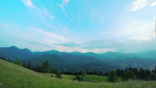 Mountain Landscape with Clouds