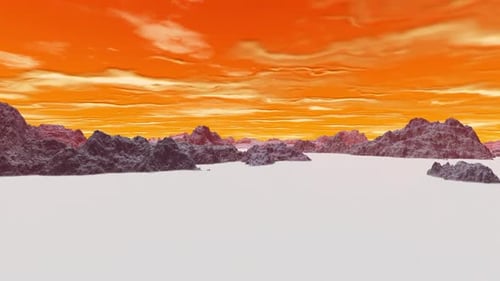 3D rendered Animation of a Alien World