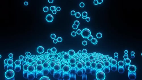 3D Animation of falling spheres