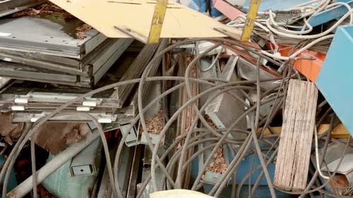 Division of electrical wires and cables and passenger lift equipment that were red from the building