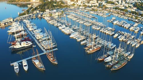 Bodrum Port with Yachts