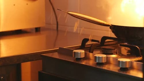 Frying Pan Bursting into Flames on Stove