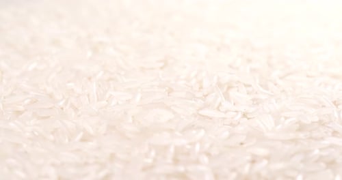 Close Up Footage of White Rice Grains