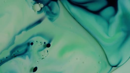 Abstract Turquoise and Blue Liquid Design