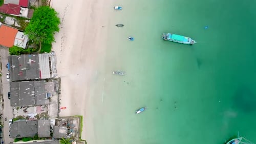 Aerial View of Malibu Beach in Koh Phangan Thailand