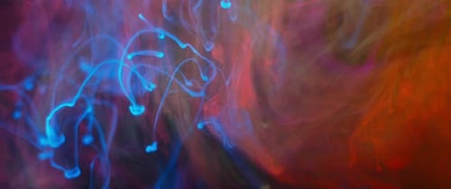 Blue Ink Swirling in Liquid