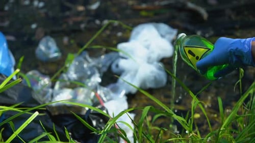 Hazardous Liquid in Polluted Nature Setting