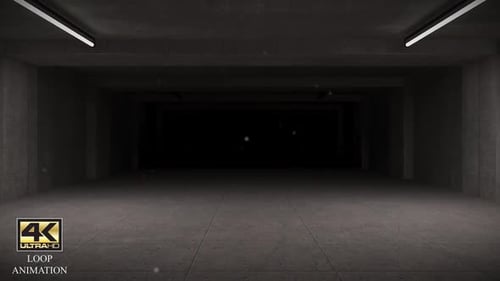 Dark Industrial Tunnel Logo Reveal Animation