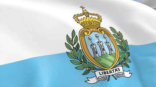 Animated San Marino National Flag Waving