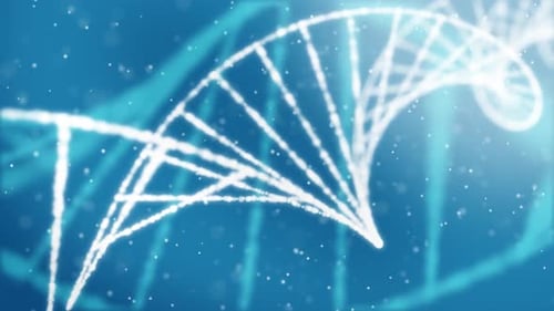 Abstract Glowing DNA Double Helix for Science and Healthcare