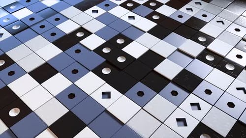 Abstract Geometric Grid Looping Background Animation