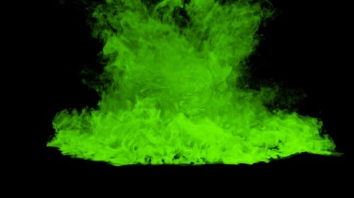 Green Smoke Falling Slow Motion
